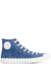 blaue hohe Sneakers aus Wildleder von Chloé
