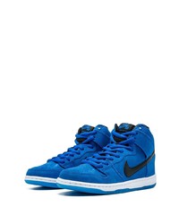 blaue hohe Sneakers aus Wildleder von Nike