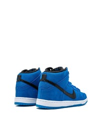 blaue hohe Sneakers aus Wildleder von Nike