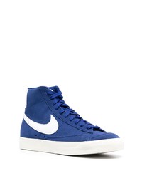 blaue hohe Sneakers aus Wildleder von Nike