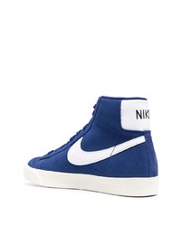 blaue hohe Sneakers aus Wildleder von Nike