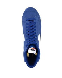 blaue hohe Sneakers aus Wildleder von Nike