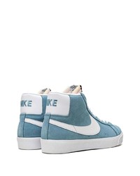 blaue hohe Sneakers aus Wildleder von Nike