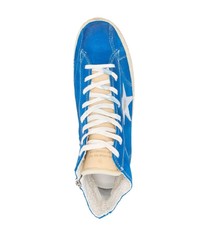 blaue hohe Sneakers aus Wildleder von Golden Goose