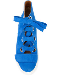 blaue hohe Sneakers aus Wildleder von Derek Lam
