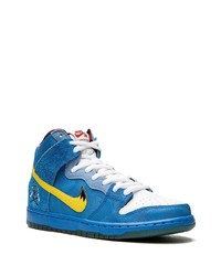 blaue hohe Sneakers aus Wildleder von Nike