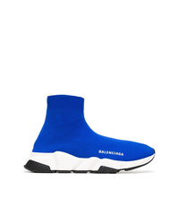 blaue hohe Sneakers von Balenciaga