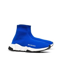 blaue hohe Sneakers von Balenciaga