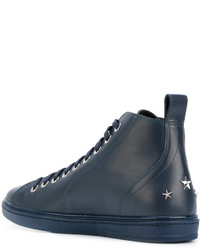 blaue hohe Sneakers von Jimmy Choo