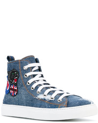 blaue hohe Sneakers von DSQUARED2