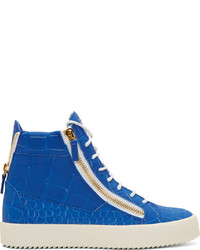 blaue hohe Sneakers von Giuseppe Zanotti