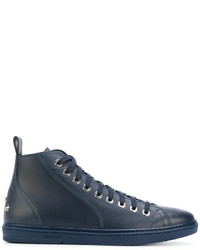 blaue hohe Sneakers von Jimmy Choo
