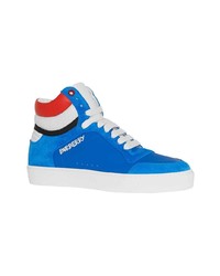 blaue hohe Sneakers von Burberry