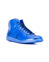 blaue hohe Sneakers von Maison Margiela