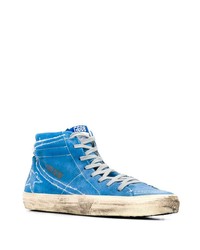 blaue hohe Sneakers von Golden Goose