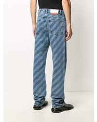 blaue horizontal gestreifte Jeans von Marni