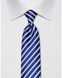 blaue horizontal gestreifte Krawatte von Vincenzo Boretti