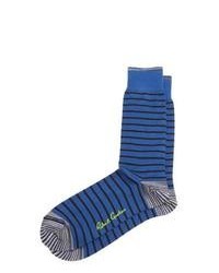 blaue horizontal gestreifte Socken