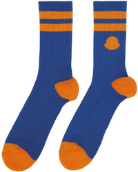 blaue horizontal gestreifte Socken von Moncler