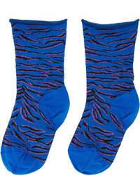 blaue horizontal gestreifte Socken von Kenzo