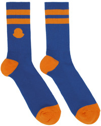blaue horizontal gestreifte Socken von Moncler