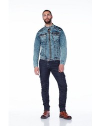 blaue Jeans Bomberjacke von Cipo & Baxx