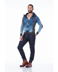 blaue Jeans Bomberjacke von Cipo & Baxx