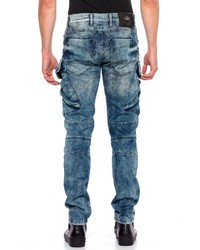blaue Jeans Cargohose von Cipo & Baxx
