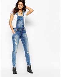 blaue Jeans Latzhose von Noisy May