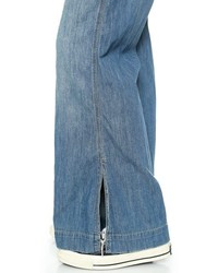 blaue Jeans Latzhose von Free People