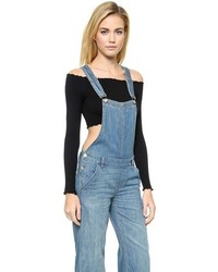 blaue Jeans Latzhose von Free People