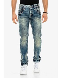 blaue Jeans mit Acid-Waschung von Cipo & Baxx