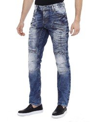 blaue Jeans mit Acid-Waschung von Cipo & Baxx