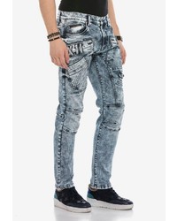 blaue Jeans mit Acid-Waschung von Cipo & Baxx