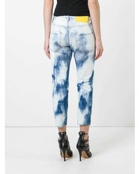 blaue Jeans mit Acid-Waschung von Dsquared2