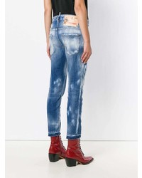 blaue Jeans mit Acid-Waschung von Dsquared2