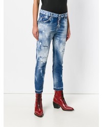 blaue Jeans mit Acid-Waschung von Dsquared2