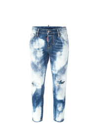 blaue Jeans mit Acid-Waschung von Dsquared2