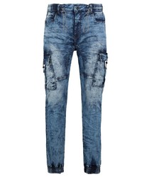 blaue Jeans mit Acid-Waschung von Urban Surface