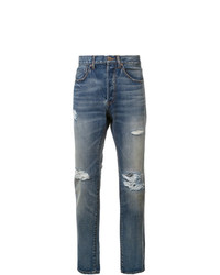 blaue Jeans mit Destroyed-Effekten von 321