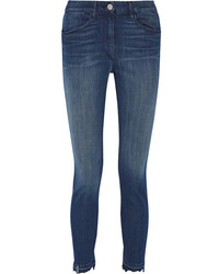 blaue Jeans mit Destroyed-Effekten von 3x1