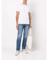 blaue Jeans mit Destroyed-Effekten von Levi's