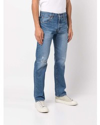 blaue Jeans mit Destroyed-Effekten von Levi's