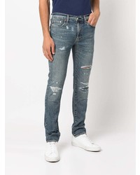 blaue Jeans mit Destroyed-Effekten von Levi's