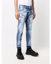 blaue Jeans mit Destroyed-Effekten von DSQUARED2