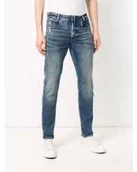 blaue Jeans mit Destroyed-Effekten von G-Star Raw Research