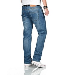 blaue Jeans mit Destroyed-Effekten von Alessandro Salvarini