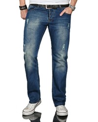 blaue Jeans mit Destroyed-Effekten von Alessandro Salvarini