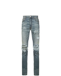 blaue Jeans mit Destroyed-Effekten von Amiri