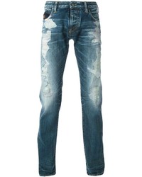 blaue Jeans mit Destroyed-Effekten von Armani Jeans